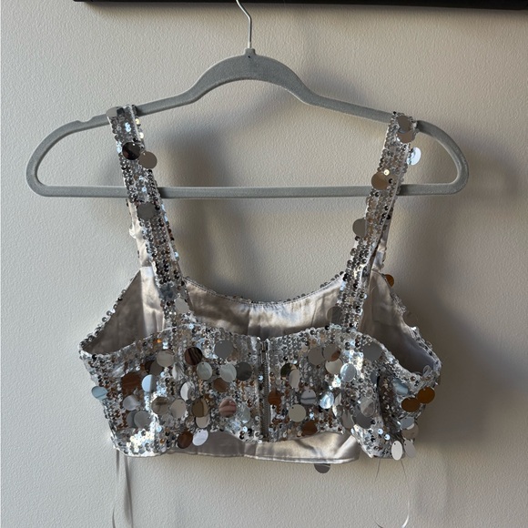 12 Tribe Sadie Silver Disco Top - Picture 6 of 7